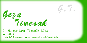 geza timcsak business card