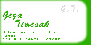 geza timcsak business card